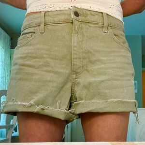 Green denimJean shorts